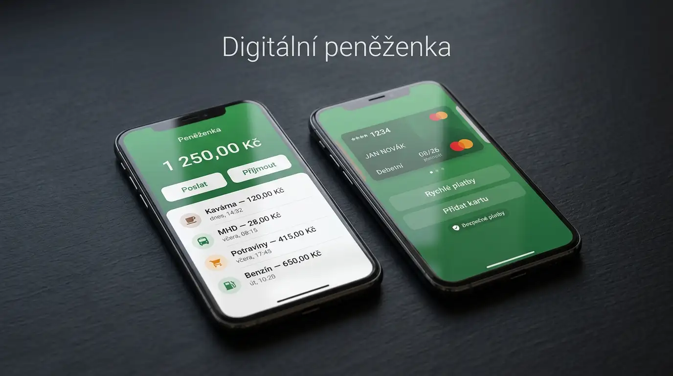 Dva smartphony vedle sebe s aplikacemi PaysafeWallet a Neteller na obrazovkách
